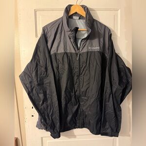 Columbia Men's Black and Gray Windbreaker